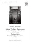 Image for Missa Verbum Supernum and Tantum Ergo