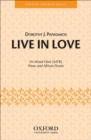 Image for Live in Love : Vocal Score
