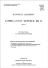 Image for Communion Service in D Op. 45