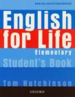 Image for English for Life: Elementary: Student&#39;s Book : General English four-skills course for adults