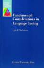 Image for Fundamental Considerations in Language Testing