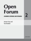 Image for Open Forum 2: Answer Key and Test Booklet