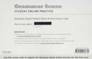 Image for Grammar Sense: (All levels): Online Practice Access Code Card