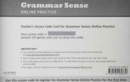 Image for Grammar Sense 2e Teachers Access Code Card Stand Alone