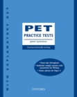 Image for PET Practice Tests, New Edition: With Key