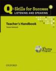 Image for Q Skills for Success: Listening and Speaking 3: Teacher&#39;s Book with Testing Program CD-ROM