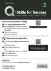 Image for Q: Skills for Success: Level 2: Reading and Writing Teacher&#39;s Access Card