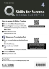 Image for Q: Skills for Success: Level 4: Reading and Writing Teacher&#39;s Access Card