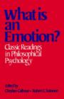 Image for What is an Emotion?
