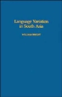 Image for Language Variation in South Asia