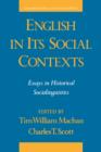 Image for English in Its Social Contexts