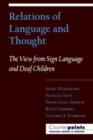 Image for Relations of Language and Thought