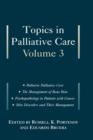 Image for Topics in Palliative Care, Volume 3