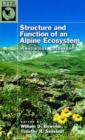 Image for Structure and function of an alpine ecosystem  : Niwot Ridge, Colorado