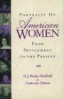 Image for Portraits of American women  : from settlement to the present