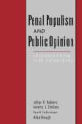 Image for Penal populism and public opinion  : lessons from five countries