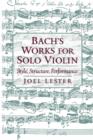 Image for Bach&#39;s Works for Solo Violin