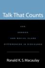 Image for Talk that counts  : age, gender, and social class differences in discourse