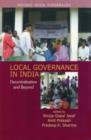 Image for Local Governance in India : Decentralization and Beyond