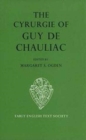 Image for Cyrurgie of Guy de Chauliac vol I text