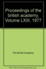 Image for Proceedings of the British Academy