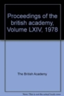 Image for Proceedings Brit Acad 64, 1978 Proceedings Brit Acad 64, 1978