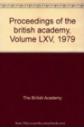 Image for Proceedings Brit Acad 65, 1979 Proceedings Brit Acad 65, 1979