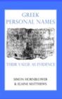 Image for Greek personal names  : their value as evidence
