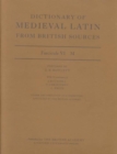 Image for Dictionary of medieval Latin from British sourcesFascicule VI: M
