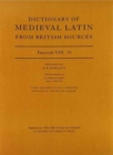 Image for Dictionary of medieval Latin from British sourcesFascicule VIII: O