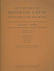 Image for Dictionary of medieval Latin from British sourcesFascicule X,: Pel-Phi