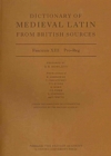 Image for Dictionary of medieval Latin from British sourcesFascicule XIII,: Pro-Reg