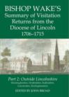 Image for Bishop Wake&#39;s Summary of Visitation Returns from the Diocese of Lincoln 1706-15, Part 2