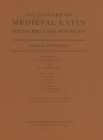 Image for Dictionary of medieval Latin from British sourcesFascicule XVI,: Sol-Syz