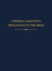Image for Stephen Langton&#39;s prologues to the Bible