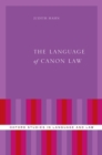 Image for The language of canon law