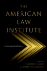Image for American Law Institute: A Centennial History