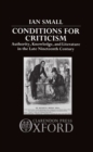 Image for Conditions for Criticism