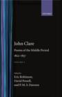 Image for John Clare: Poems of the Middle Period, 1822-1837