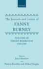 Image for The Journals and Letters of Fanny Burney (Madame d&#39;Arblay): Volume III: Great Bookham, 1793-1797