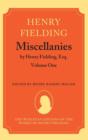 Image for Miscellanies by Henry Fielding, Esq: Volume One