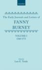 Image for The Early Journals and Letters of Fanny Burney: Volume I: 1768-1773