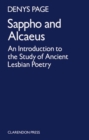 Image for Sappho and Alcaeus : An Introduction to the Study of Ancient Lesbian Poetry