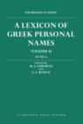 Image for A Lexicon of Greek Personal Names: Volume II: Attica
