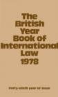 Image for The British year book of international law 1978  : forty-ninth year of issue