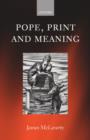Image for Pope, Print, and Meaning