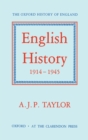 Image for English History 1914-1945