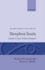 Image for Sleepless Souls : Suicide in Early Modern England