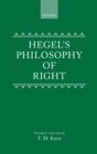 Image for Hegel&#39;s Philosophy of right