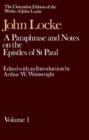 Image for John Locke: A Paraphrase and Notes on the Epistles of St. Paul : Volume I
